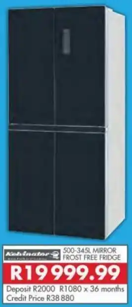 Beares Mirror Frost Free Fridge 500-345L offer