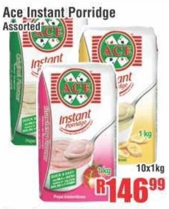 Devland Cash And Carry Ace Instant Porridge Assorted 10x1Kg offer
