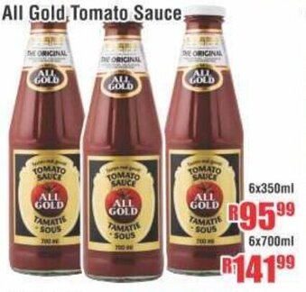 All Gold Tomato Sauce 6x350ml