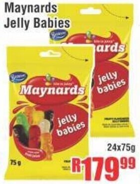Devland Cash And Carry Maynards Jelly Babies 24x75g offer