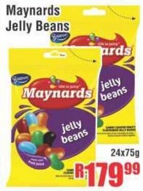 Devland Cash And Carry Maynards Jelly Beans 24x75g offer