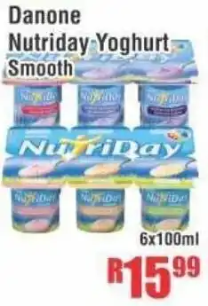 Devland Cash And Carry Danone Nutriday Yoghurt Smooth 100ml offer