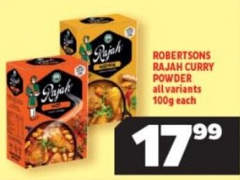 Usave Robertsons Rajah Curry Powder 100g offer