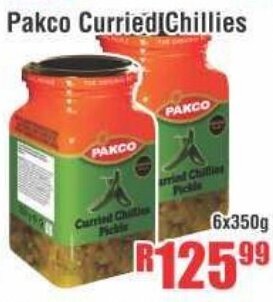 Devland Cash And Carry Pakco Curried Chillies 6x350g offer