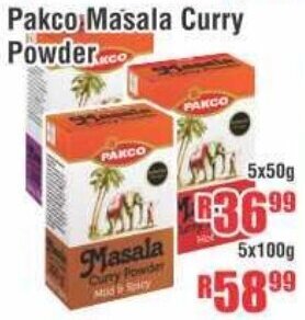 Pakco Masala Curry Powder 5x50g