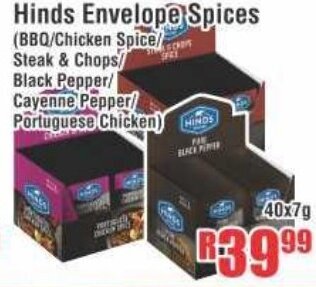 Hinds Envelope Spices 40x7g