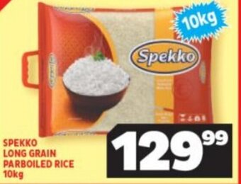 Usave Spekko Long Grain Parboiled Rice 10kg offer