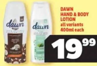 Usave Dawn Hand & Body Lotion 400ml offer