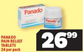 Usave Panado Pain Relief Tablets 24 per Pack offer