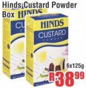 Devland Cash And Carry Hinds Custard Powder 6x125g offer