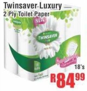 Devland Cash And Carry Twinsaver Luxury 2 Ply Toilet Paper 18's offer