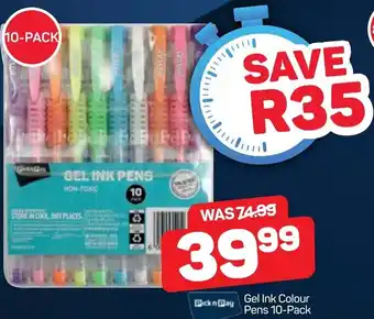 Pick n Pay Gel Ink Colour Pens 10-Pack offer