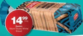Checkers Sasko More Slices White Bread 700g offer