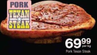 Checkers Pork Texan Steak offer