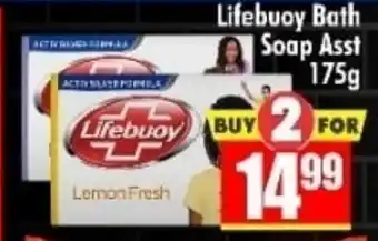 Three Star Cash and Carry Lifebuoy Bath Soap Asst 175g offer