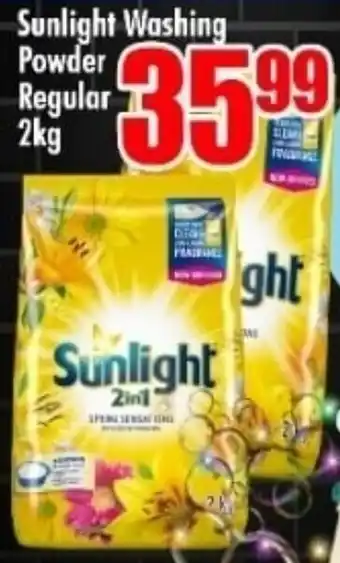 Three Star Cash and Carry Sunlight Washing Powder Regular 2Kg offer