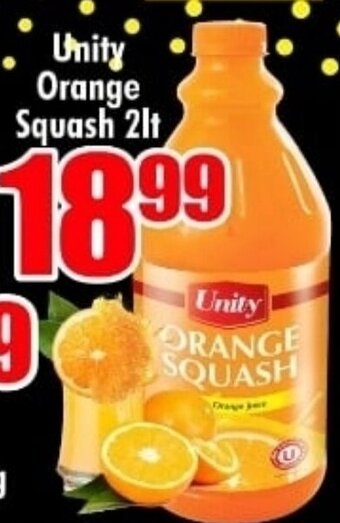 Three Star Cash and Carry Unity Orange Squash 2Lt offer