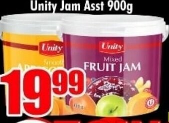 Three Star Cash and Carry Unity Jam Asst 900g offer
