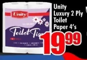 Three Star Cash and Carry Unity Luxury 2 Ply Toilet Paper 4's offer