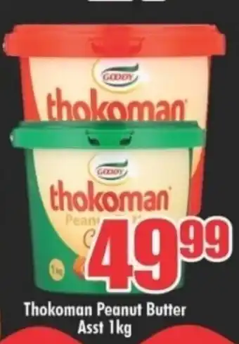 Three Star Cash and Carry Thokoman Peanut Butter Asst 1Kg offer