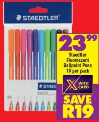 Shoprite Staedtler Fluorescent Ballpoint Pens 10-Pack offer