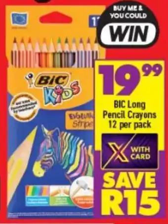 Shoprite BIC Long Pencil Crayons 12 per Pack offer
