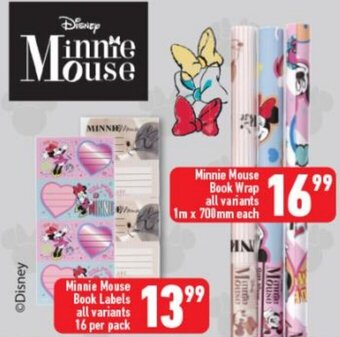 Shoprite Minnie Mouse Book Wrap 1m x 700cm offer