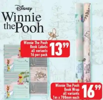 Winnie The Pooh Book Labels 16-Pack