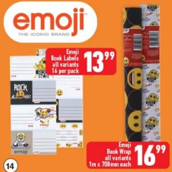 Shoprite Emoji Book Labels 16-Pack offer