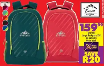 Everest Large Backpack 25L 44cm