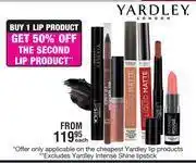 Dis-Chem Yardley lip products-each offer