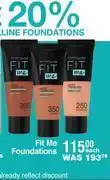 Dis-Chem Maybelline fit me foundations-each offer