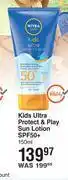 Dis-Chem Nivea sun kids ultra protect & play sun lotion spf50+-150ml offer