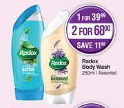 Dis-Chem Radox body wash assorted-250ml offer