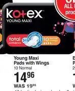 Dis-Chem Kotex young maxi pads with wings 10 normal offer