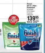 Dis-Chem Finish all in 1 max powerball 56 tablets-each offer