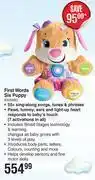 Dis-Chem Fisher price first words sis puppy offer