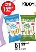 Kiddylicious veggie straws-per pack