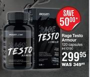 Biogen rage testo armour 120 capsules