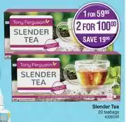 Dis-Chem Tony ferguson slender tea 20 teabags-for 1 offer