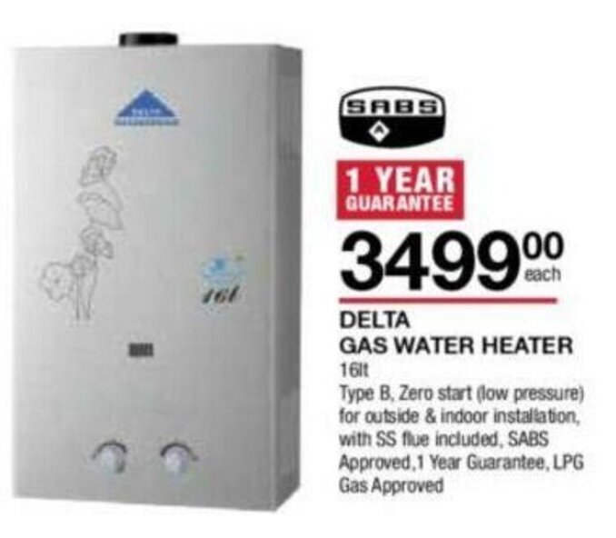 Delta Gas Water Heater offer at Build It