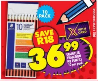 Shoprite Staedtler Tradition HB Pencils 10 per pack offer