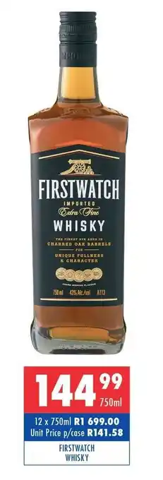 Ultra Liquors Firstwatch Whisky 750ml offer