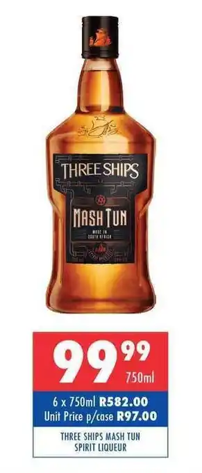 Ultra Liquors Three Ships Mash Tun Spirit Liqueur 750ml offer