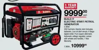 Build It Build It Electric Start Petrol Generator offer