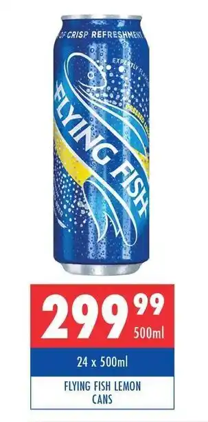 Ultra Liquors Flying Fish Lemon cans 24 x 500ml offer