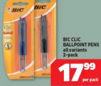 Usave BIC Clic Ballpoint Pens 2 pack offer