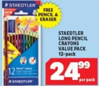 Usave Staedtler Long Pencil Crayons Value Pack 12 per pack offer