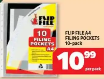 Usave Flip FIle A4 Filing Pockets 10-Pack offer