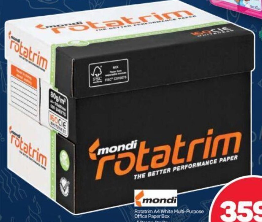 Mondi Rotatrim A4 White MultiPurpose Paper Box offer at Pick n Pay